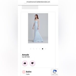 Bella Bridesmaid Amsale Ballet Pink Bridesmaid Dress